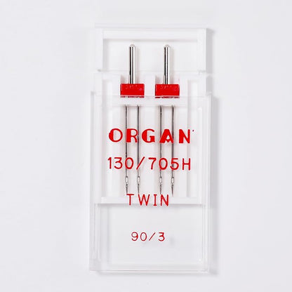 Organ Twin Sewing Machine Needles Size 90/14 3.0mm, - Image 2