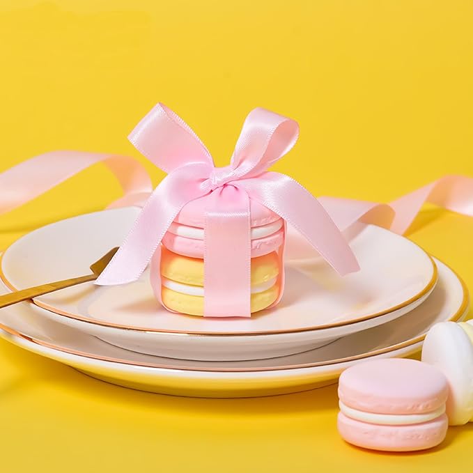 5/8" x 100 Yards Light Pink Polyester Satin Ribbon Single Faced Bulk Fabric - Image 5