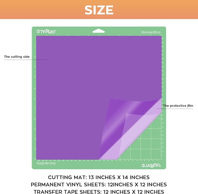 HTVRONT 70 Pack Vinyl for Cutting Machine, 57 Sheets 12" X 12" Permanent - Image 3