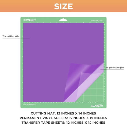 HTVRONT 70 Pack Vinyl for Cutting Machine, 57 Sheets 12" X 12" Permanent - Image 3