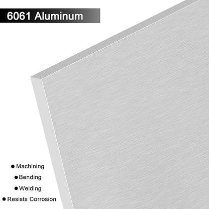 6061 T651 Aluminum Sheet Metal 8 x 8 x 1/4 Inch Flat Plain Aluminum Plate - Image 3