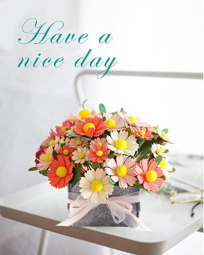 DIY Felt Flower Art Craft Kit, Daisy Bouquet Kit, Floral Gifts, Beginner Craft - Image 7