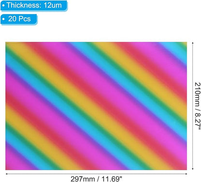 PATIKIL 11.7x8.3" Hot Stamping Foil Paper Sheet, 20 Sheets A4 Heat Transfer Hot - Image 2