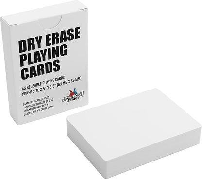 Dry Erase Blank Playing Cards w/Box, Poker Size by ApostropheGames