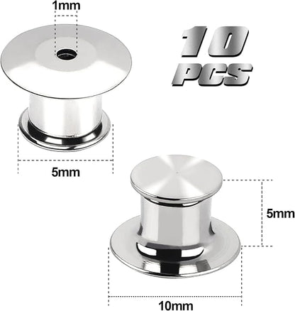 10 Pieces Metal Pin Backs Locking Pin Keepers Locking Clasp - Image 2