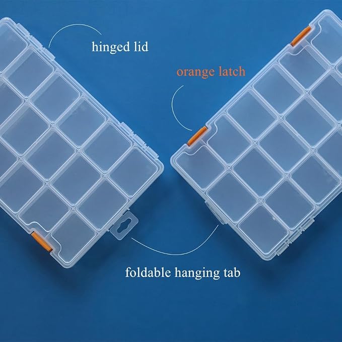 BangQiao 4 Pack 18 Grids Clear Plastic Storage Box - Image 5