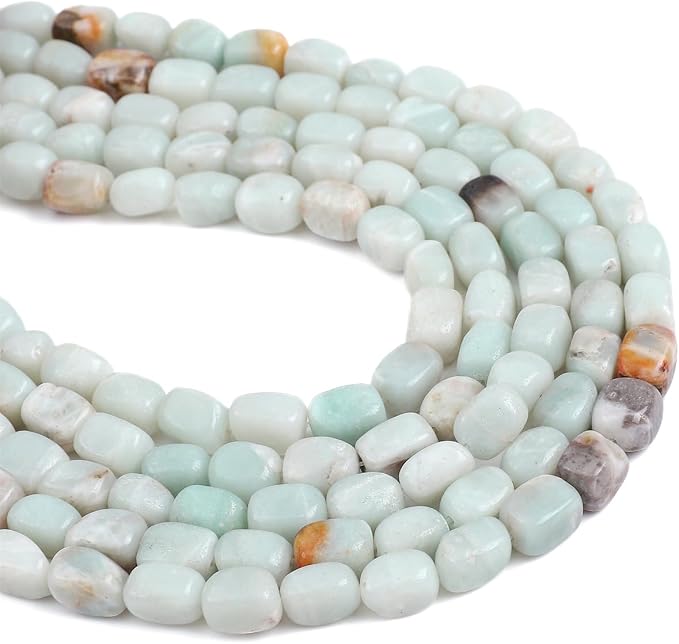 Natural Amazonite Cuboid Stone Loose Semi Gemstone Beads - Image 6