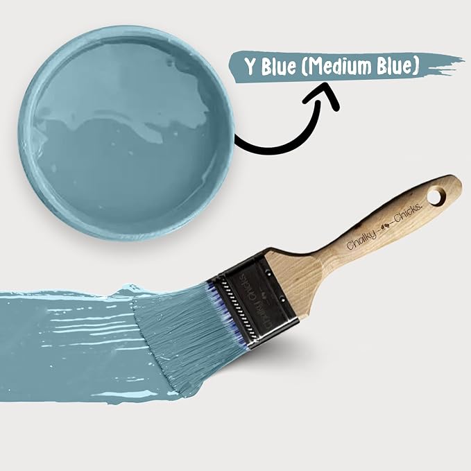 Chalky Chicks 8 Fl Oz Matte Y Blue Chalk Paint - Image 6