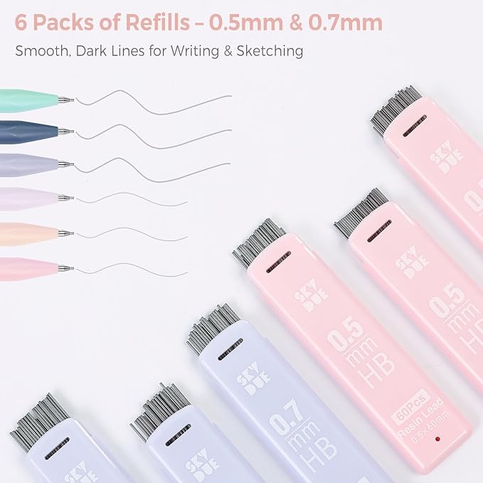 SKYDUE Cute Mechanical Pencils Set - Image 3