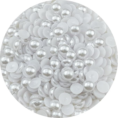 400pcs 12mm Half Pearls for Crafts Flatback Round Half Pearl Beads for Jewelry by Unknown