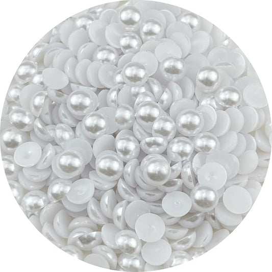 400pcs 12mm Half Pearls for Crafts Flatback Round Half Pearl Beads for Jewelry by Unknown