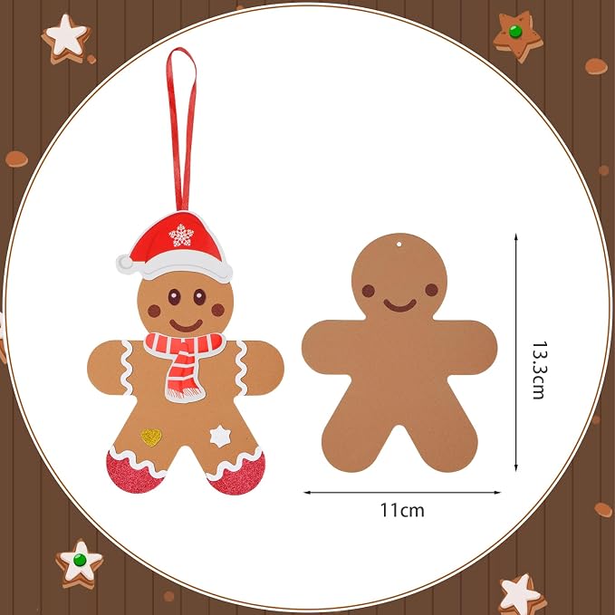 Fennoral 24 Pack Gingerbread Man Craft - Image 6