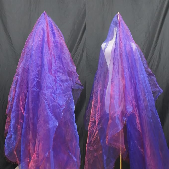 Two-Tone Iridescent Holographic Organza Fabric by Unknown