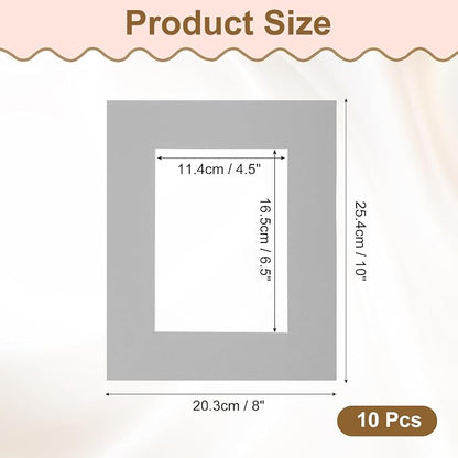 uxcell 10Pcs Picture Mats, 8 x 10 Mat Board Center - Image 2