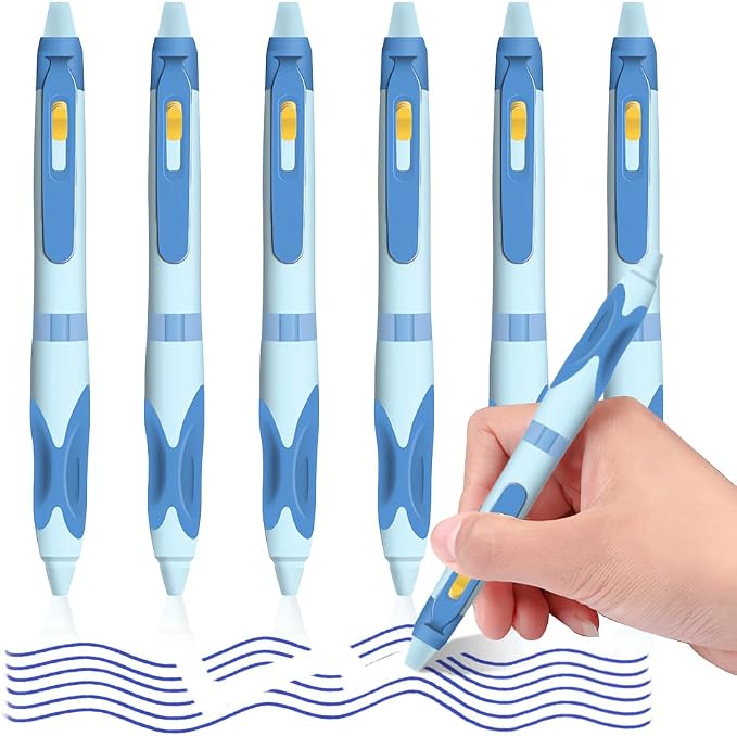 M&G 6 Pcs Retractable Erasable Gel Pens, 0.5 mm Blue Ink Gel Pen, Extra Fine - Image 8