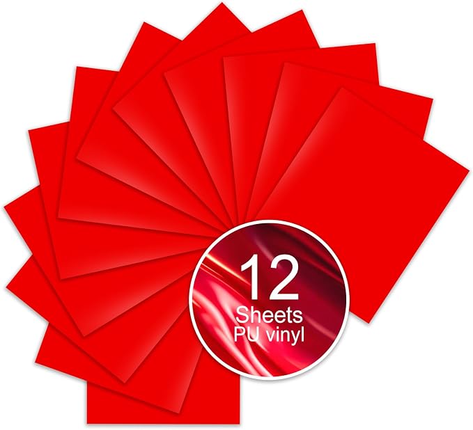 Red PU Heat Transfer Vinyl, Compatible by Unknown