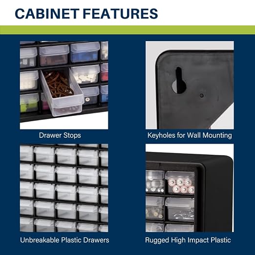 Akro-Mils 64-Drawer Plastic Drawer Storage Cabinet - Image 4