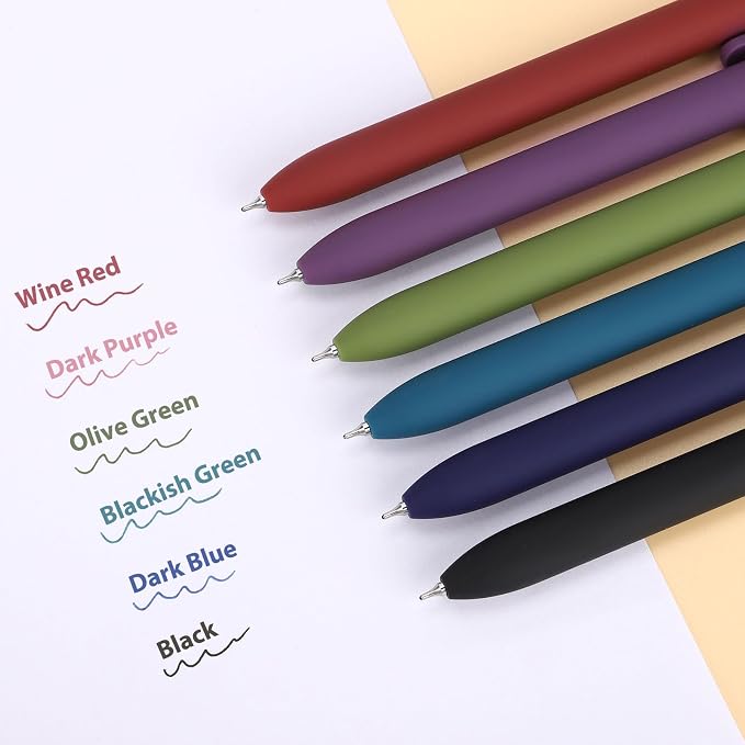 FIOVER Colored Pens, 12 Pack Colorful Gel Pens, Quick-Dry 0.7mm Medium Point - Image 2