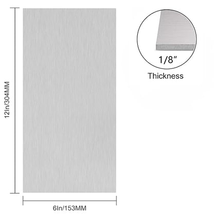 6061 T651 Aluminum Sheet Metal 6 x 12 x 1/8 Inch Plain Thin Aluminum Plate - Image 2