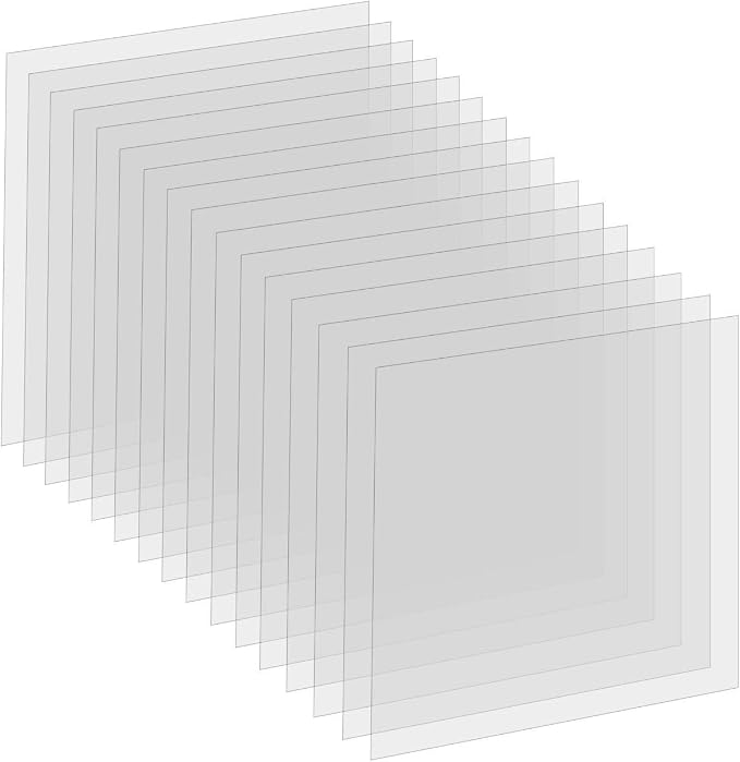 16 Pack 6 Mil Clear Mylar Stencil Sheets, Laser Cutting, Gyro-Cut Tool Template by Sakola