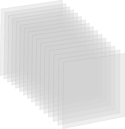 16 Pack 6 Mil Clear Mylar Stencil Sheets, Laser Cutting, Gyro-Cut Tool Template by Sakola