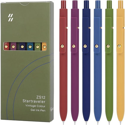 Gel Pens 6Pcs, 0.7mm Smooth Writing Black Ink Pens by feloftyGelPens
