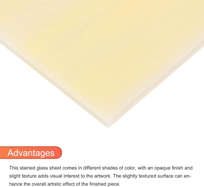 MECCANIXITY 2 Pcs Stained Glass Sheet Mosaic Tile 7.9 Inch x 5.9 Inch Light - Image 4