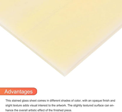 MECCANIXITY 2 Pcs Stained Glass Sheet Mosaic Tile 7.9 Inch x 5.9 Inch Light - Image 4