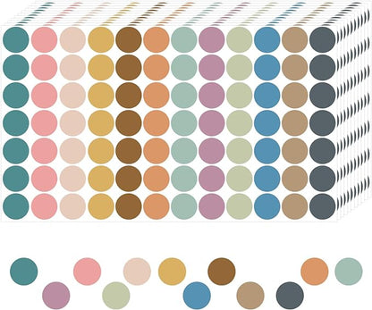 REGELETO Boho 4200 PCS 0.75 Inch 12 Colors Round Colored Dot Stickers by REGELETO