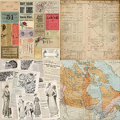 Scrapbook Paper Pad 6x6 Antique Maps Designs, Single-Sided Decoupage Sheets - Image 4