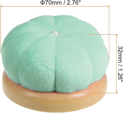 HARFINGTON Wooden Base Needle Pincushions Japanese Style Pin Cushions Round Pin - Image 2