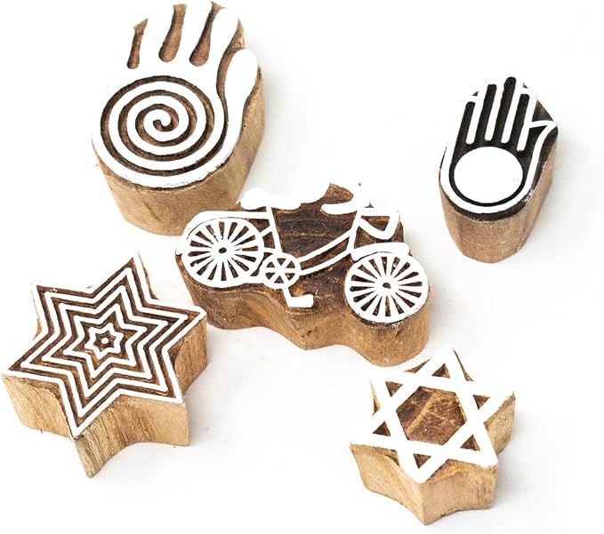 Hashcart Wooden Stamp Block, Printing Stamp Design Set | Block by Hashcart