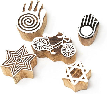 Hashcart Wooden Stamp Block, Printing Stamp Design Set | Block by Hashcart