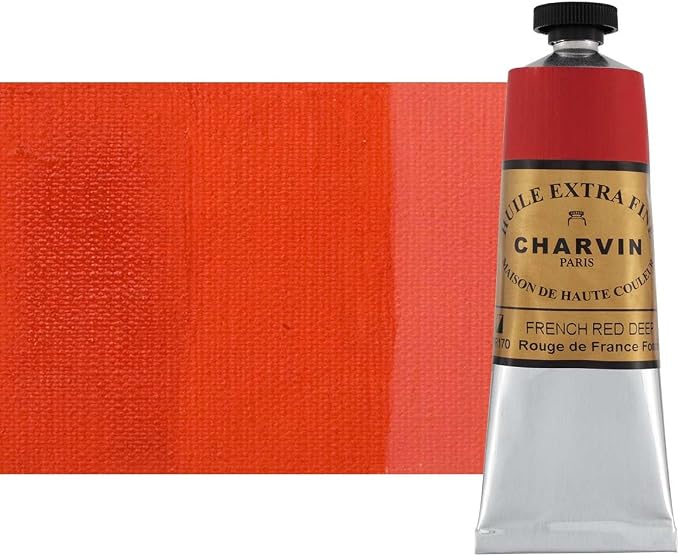 Charvin Extra Fine Oil Paint, French Red Deep 60 ml by Unknown