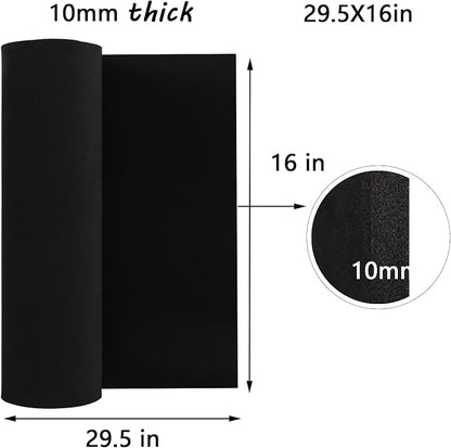 AMZQNART EVA Foam 10mm, Cosplay Foam 16x29.5 inch Black, High Density 90 kg/m³ - Image 2
