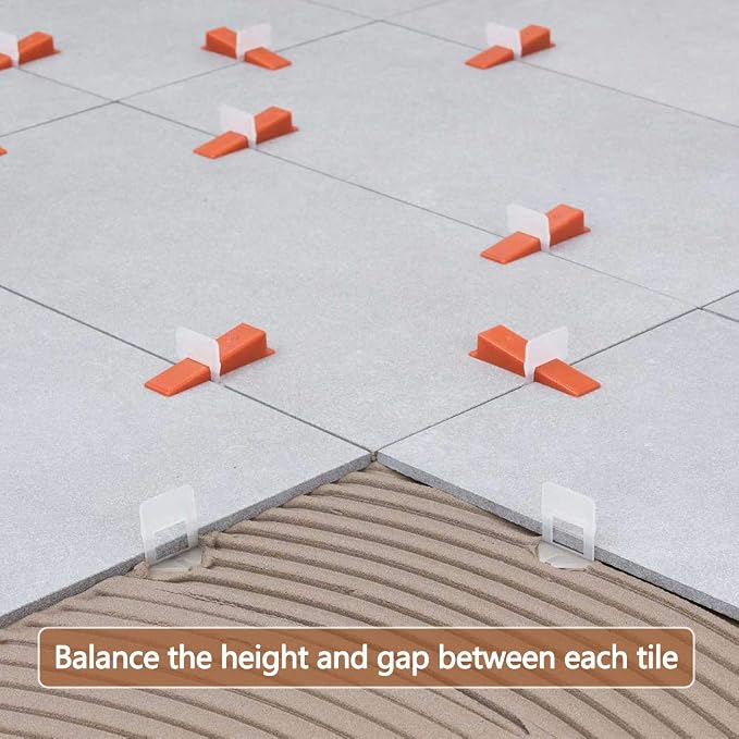 2000 PCS Tile Leveling System Clips 1/16'' 2000-Piece Tiles Leveler Spacers Tool - Image 5