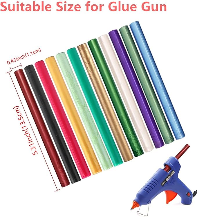 Wax Seal Sticks, Afobby 15 Pieces Glue Gun Sealing Wax Sticks - Image 4