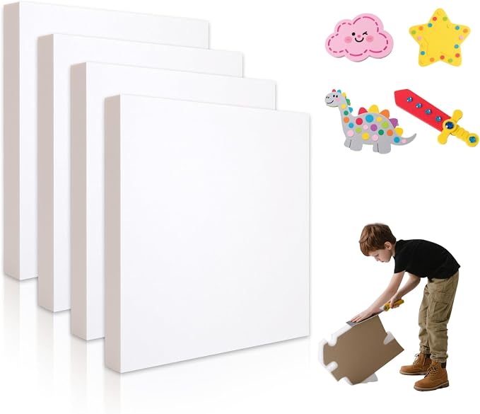 Gvereld High Density XPS Foam Board, 4 Pack 11.7x11.7x0.79in Polystyrene Craft by Unknown