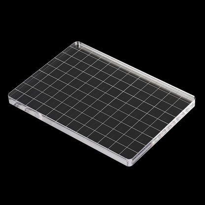 PATIKIL 5" x 3.5" Acrylic Stamp Block, 2 Pack Clear Stamping Block - Image 4