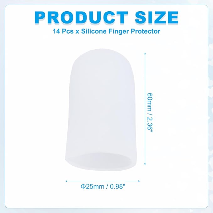 PATIKIL Gel Finger Cots 2"x0.79" - Image 2