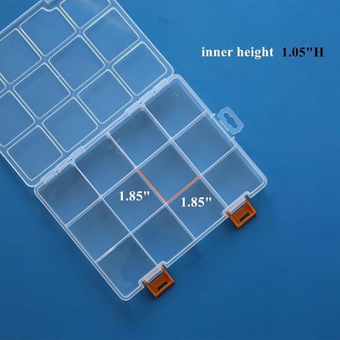 BangQiao 4 Pack 12 Grids Clear Plastic Storage Box - Image 3