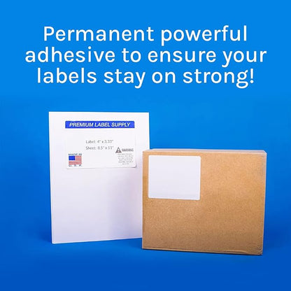 Premium Label Supply White Sticker FBA Labels – 4" x 3.33" – Laser/Inkjet - Image 5