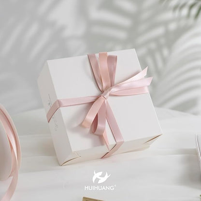HUIHUANG Dusty Rose Rose Satin Ribbon 1/2 inch X 50 Yards Continuous, Dusty - Image 4