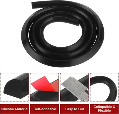 uxcell Flexible Molding Trim, 59 Inch Flexible Quarter Round Molding Silicone - Image 3