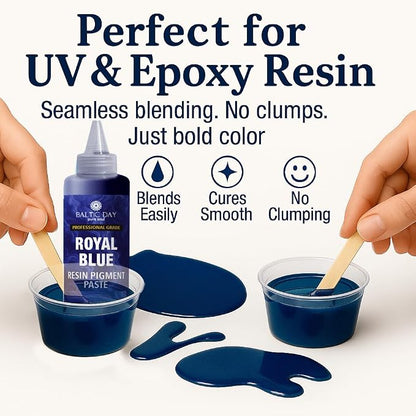 Royal Blue Epoxy Resin Pigment Paste XL – Opaque Epoxy Dye & High Concentration - Image 3