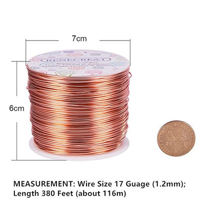 BENECREAT 17 Gauge Jewelry Craft Aluminum Wire 380 Feet Bendable Metal - Image 4