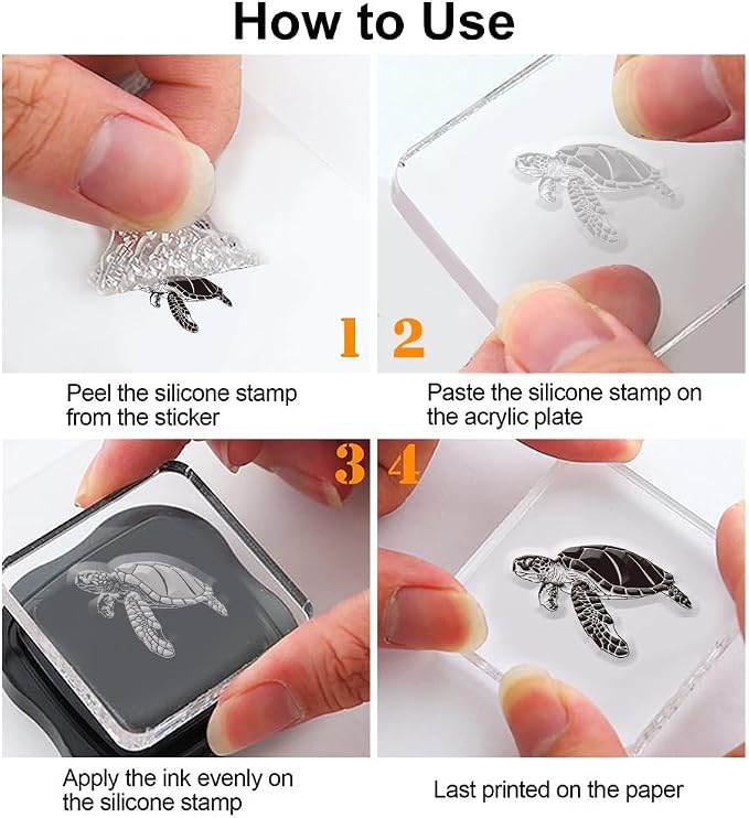 11.7 x 8.3 inch Sea Turtle Clear Stamps - Image 3