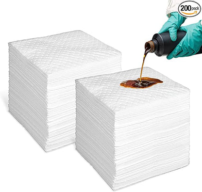 Smaafit 15"x18" Oil Absorbent Pads 200 Pack by Smaafit