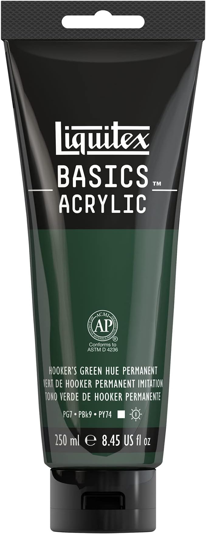 Liquitex BASICS Acrylic Paint, 250ml Tube, Hooker’s Green Hue Permanent by Liquitex