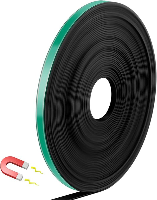 Magnetic Tape Roll Thin Strips, 0.39 Inch x 33 Feet Magnetic Board Dividers by Unknown